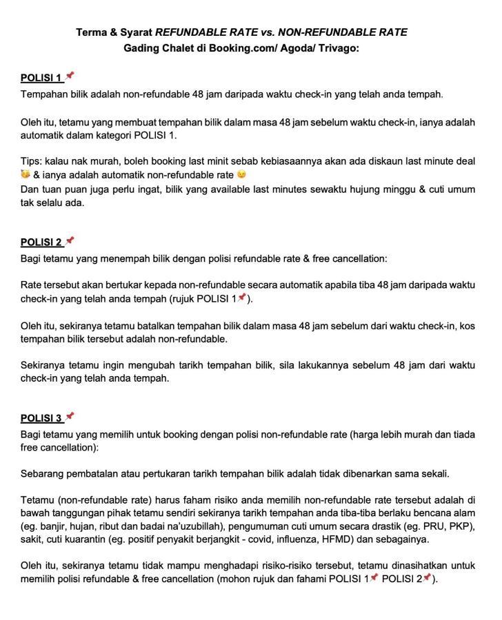 Gading Chalet 瓜拉丁加奴 外观 照片